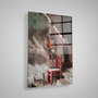 Wallity Cuadro decorativo de cristal templado Banksy 1888 - 70 x 100 cm